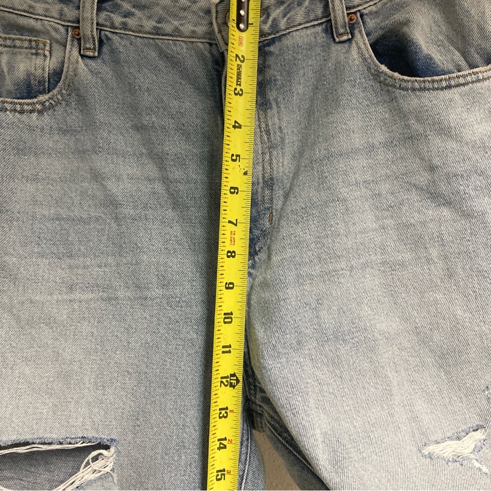 Pacsun Women’s 90’s Boyfriend Jeans Distressed Blue High Rise Relaxed Leg 32 - Picture 10 of 16